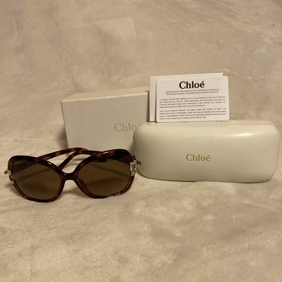 Chloe tortoise shell sunglasses. - Picture 1 of 10